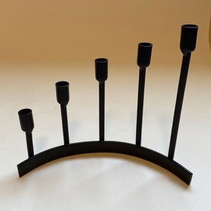 Danish Inspired Black Metal Candle Holder